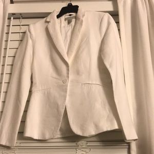 White linen blazer